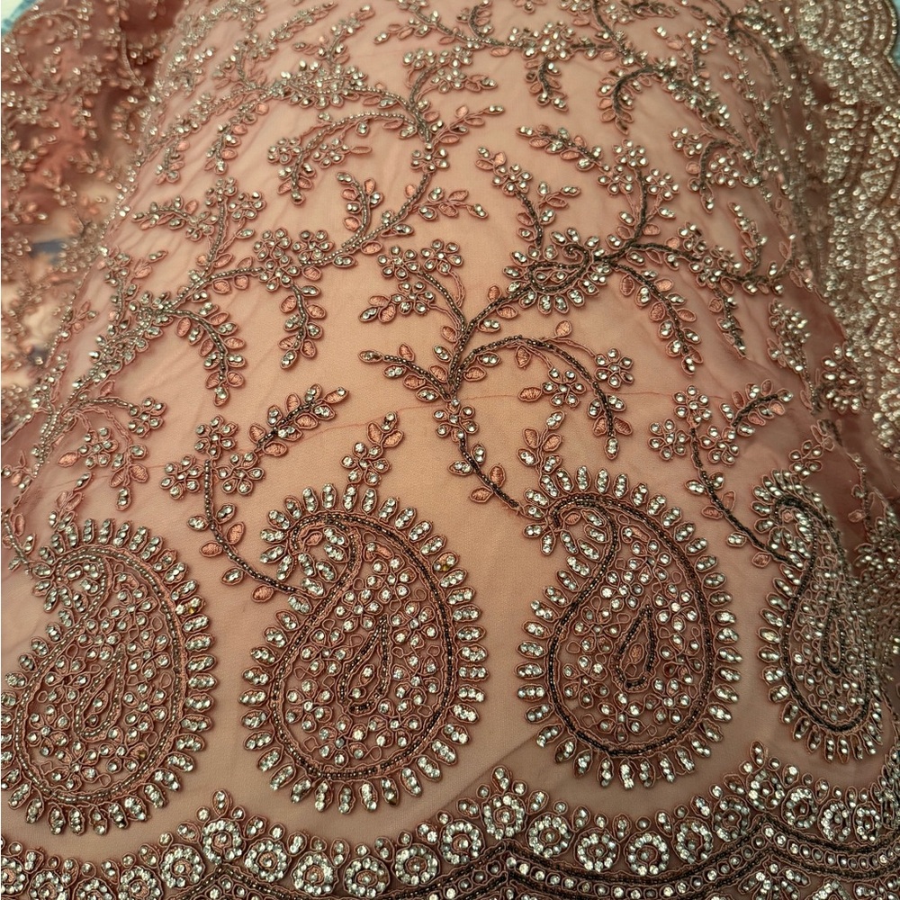 Pink Embroidered Bridal Saree